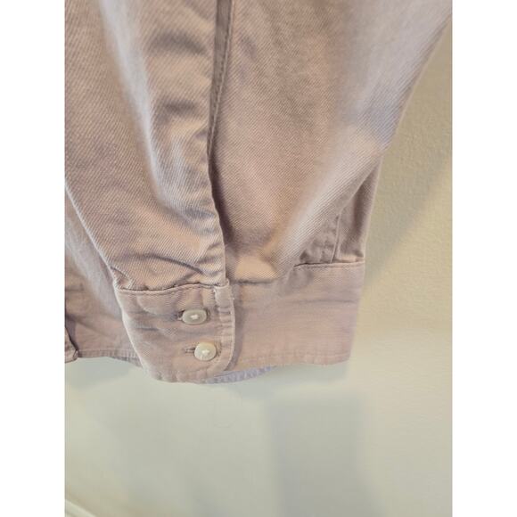 Aerie Boyfriend Oversized Button Down Shirt Pink Long Sleeve Size Large NWOT - Picture 6 of 10